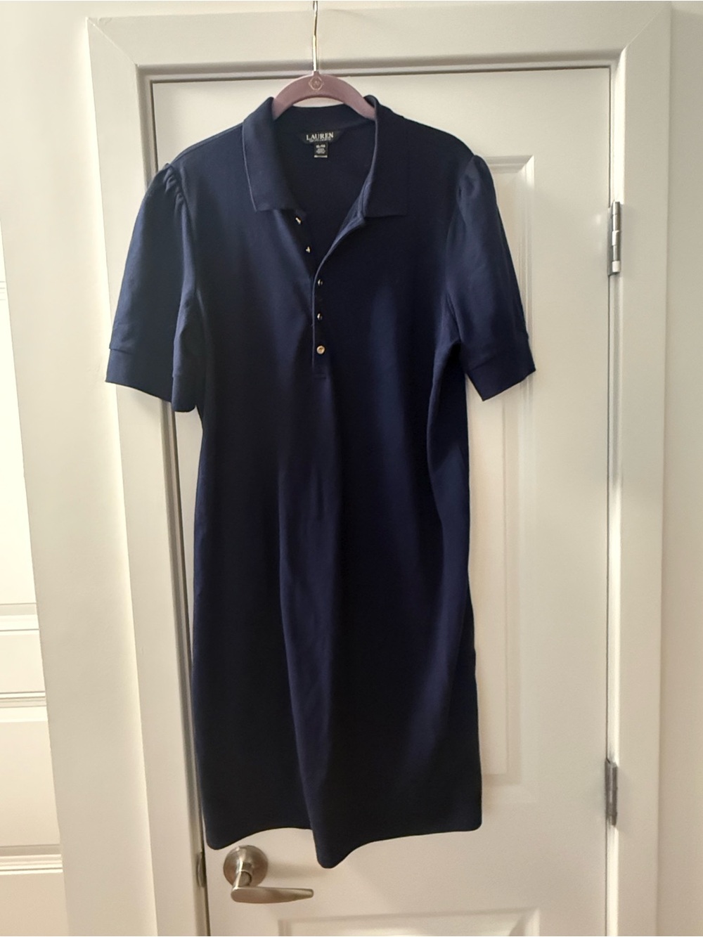 Lauren Ralph Lauren Navy Polo Midi Dress